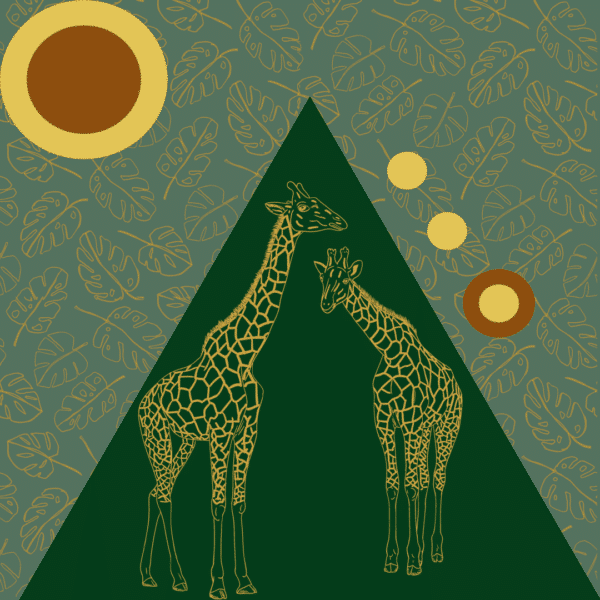 carta da parati con giraffe