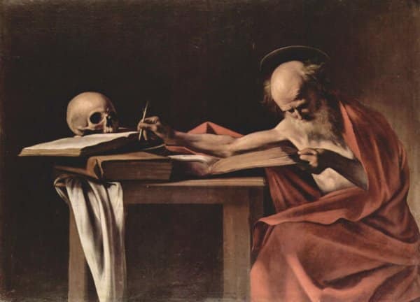 Caravaggio opere San Girolamo scrivente